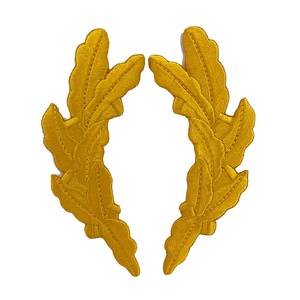 Trung Quốc Nhà máy trực tiếp giá bán buôn sắt trên Vàng Vàng scrambled trứng đồng phục đội trưởng thêu huy hiệu các bản vá lỗi cho Trucker Hat - Product Image 1