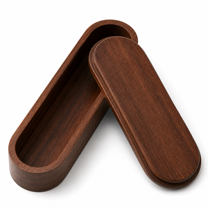 Lussuosa Scatola Porta Lima per Unghie per Gatti in Noce Nero con Logo Personalizzato, Coperchio Magnetico, Custodia Premium per Strumenti di Toelettatura per la Cura delle Unghie dei Gatti - Product Image 4
