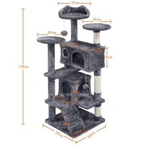Árbol para Gatos de Madera de Alta Densidad de Lujo - <span class=keywords><strong>Torre</strong></span> Rascadora Moderna y Resistente para Interiores, Ideal para Múltiples Gatos - Montaje sin Herramientas - Product Image 5