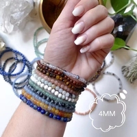 Bracelet en perles rondes de quartz de guérison 4/6/8/10 mm, bracelet en pierres naturelles colorées pour hommes et femmes