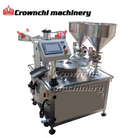Machine de remplissage et de scellage automatique pneumatique à 2 trémies en acier inoxydable pour boissons et aliments avec emballage en papier