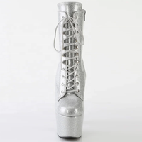 Bottes de danse sur barre tendance 2023 pour femme, automne-été, au-dessus du genou, à talon très haut et large en caoutchouc
