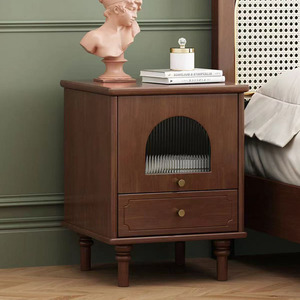 Table de chevet moderne, table de chevet haute, table de chevet grande capacité, table de chevet avec tiroir coulissant pour chambre à coucher - Product Image 3