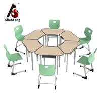 Ensemble bureau et chaise ergonomiques modernes réglables en hauteur pour étudiants, idéal pour les cours universitaires et lycéens