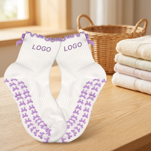 Non-Slip Knitted Pilates <b>Socks</b> for Women | <b>Grip</b> Yoga <b>Socks</b> with Spandex/Nylon/Cotton Blend | Anti-Slip Fitness <b>Socks</b> - Product Image 1