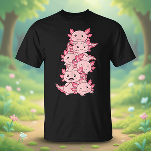 Camiseta Kawaii con Diseño de Axolote Anime para Uso Promocional - Product Image 3