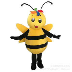 Nouveau Costume de Mascotte Gonflable en Peluche Abeille, Jouet de Dessin Animé Ambulant pour Promotions, <span class=keywords><strong>TikTok</strong></span> et Spectacles Scéniques - Product Image 1