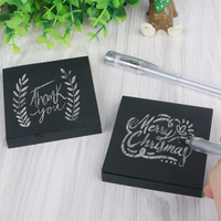 Blocs-notes autocollants classiques 3x3 pouces, 100 feuilles/bloc, personnalisables avec logo, couleur noire