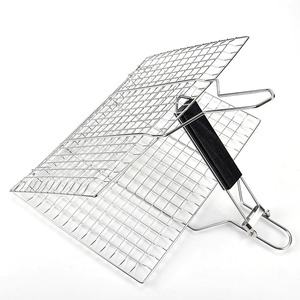 Cesta plegable <span class=keywords><strong>de</strong></span> acero inoxidable antiadherente <span class=keywords><strong>de</strong></span> grado alimenticio para parrilla, red <span class=keywords><strong>de</strong></span> asado <span class=keywords><strong>de</strong></span> alta resistencia con bolsa <span class=keywords><strong>de</strong></span> almacenamiento para uso <span class=keywords><strong>en</strong></span> cocina, pescado y verduras - Product Image 5