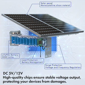 TecDeft 8MP 4K Solar-Kamera 1080p PTZ 10-fach Zoom 4G SIM WLAN Sicherheits-Außenkamera mit Lautsprecher, Personenverfolgung, 50M IR Vollfarb-Imaging - Product Image 5