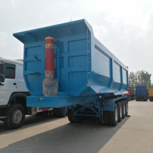 Remolque de Camión Volquete Hidráulico de 3 Ejes, Forma de U, 80 Toneladas, Servicio Pesado - Product Image 4