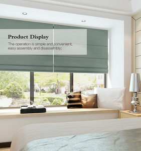 <span class=keywords><strong>Persianas</strong></span> enrollables romanas plegables, <span class=keywords><strong>persianas</strong></span> manuales simples de Bambú - Product Image 5