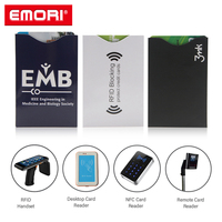 Cartera con logotipo personalizado, minimalista, antiescaneo, RFID, bloqueo, impresión a todo color, duradera, resistente al agua y al desgarro, tarjetero