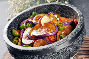 Ciotola Dolsot bibibimbap coreana da 18CM pentola in pietra da cucina coreana in vendita - Product Image 3