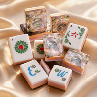Mahjong américain direct usine, 160 tuiles, 4 couches, en coquille d'ormeau, tuiles lestées, prix de gros en vrac