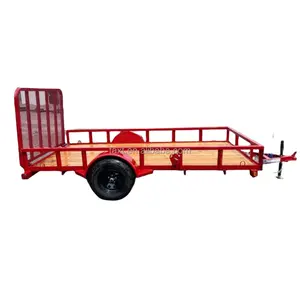 Flatbed Container Semi Trailer For Pickup Trucks For Cargo Utility Purposes