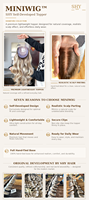 SHY Mini Hair Topper Wig Cheveux Humains Bruts Couleur Salon Ligne de Cheveux Invisible Lace Front Texture Body Wave Fournisseur Salon