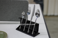 Ensemble de couverts modernes et simples en acier inoxydable pour table à manger – Fourchette, couteau, cuillère – Vaisselle réutilisable en gros – Vaisselle chinoise