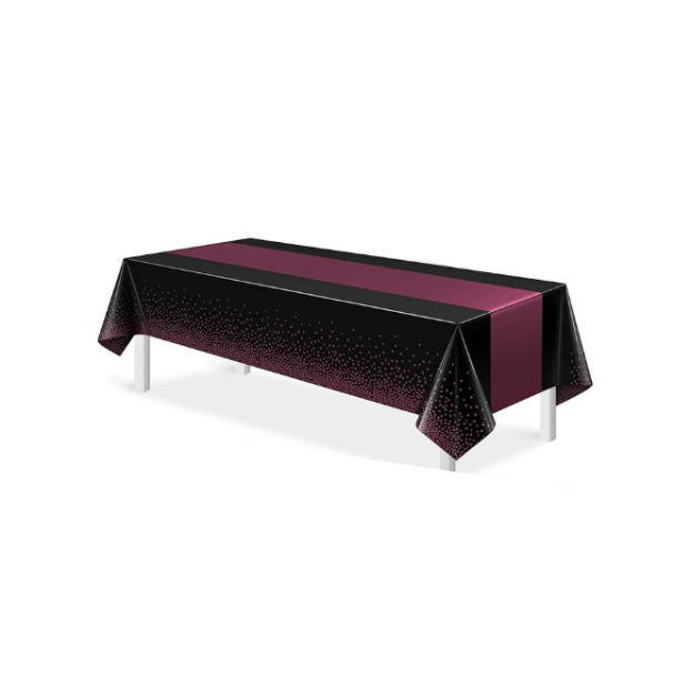 Chemin de table bordeaux - Nappe noire