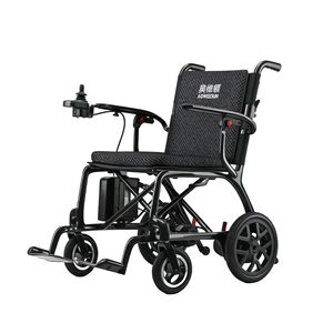 Fauteuil roulant électrique Aoweishun en fibre de carbone, pliable, léger (10 kg), avec batterie 6Ah, pour les déplacements des personnes âgées - Product Image 4