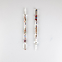 Produits GemFully Trading Nouveautés 2025 Stylos à fleurs Encre gel et ensemble de stylos en verre pour coffret cadeau bébé