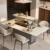 Table à manger luxueuse avec réfrigérateur et congélateur intégrés -15~20 ℃   Éclairage LED pour la famille