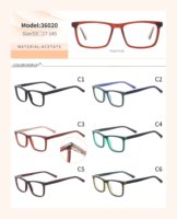Lunettes optiques unisexes faites à la main en acétate, montures personnalisées, prix d'usine, style coloré