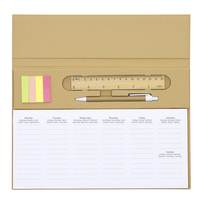 Logo personnalisé carton recyclé planificateur hebdomadaire bloc-notes ensemble de notes autocollantes nouveauté bureau école papeterie papier école