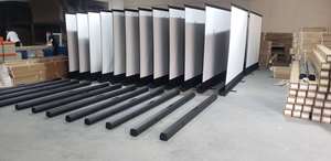 Xu hướng nóng wupro 100 inch xách tay hướng dẫn sử dụng kéo lên màn hình chiếu ngoài trời rạp chiếu phim gia đình Clr tầng tăng Màn hình máy chiếu - Product Image 2