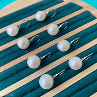 Boucles d'oreilles clous en argent 925 avec perles de culture d'eau douce de 12 mm, style bohème, serti circulaire creux, tendance, simple, cadeau