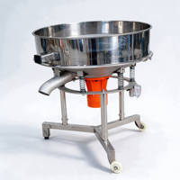 Crible vibrant circulaire mobile avec roulettes pivotantes, tamis de criblage en acier inoxydable pour sable, agrégats, poudre minérale 380V