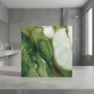 Baldosas de Cerámica Digitales Antideslizantes de Terrazo Gris de 400x400 mm, Porcelana Esmaltada para Cocina y Baño - Product Image 3