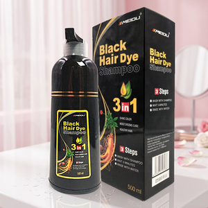 China Factory in Stock Natural Oraganic 500ml Ginger Moisturizing Colour Shampoo <b>Hair</b> Dyeing Meidu 3 in 1 Black <b>Hair</b> Dye Shampoo - Product Image 1