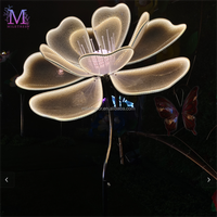 Perlengkapan Pernikahan MILE, Bunga Peony Lampu LED, Dekorasi Jalan, Bunga Akrilik Besar Warna-warni Dinamis, Penunjuk Jalan Bergerak