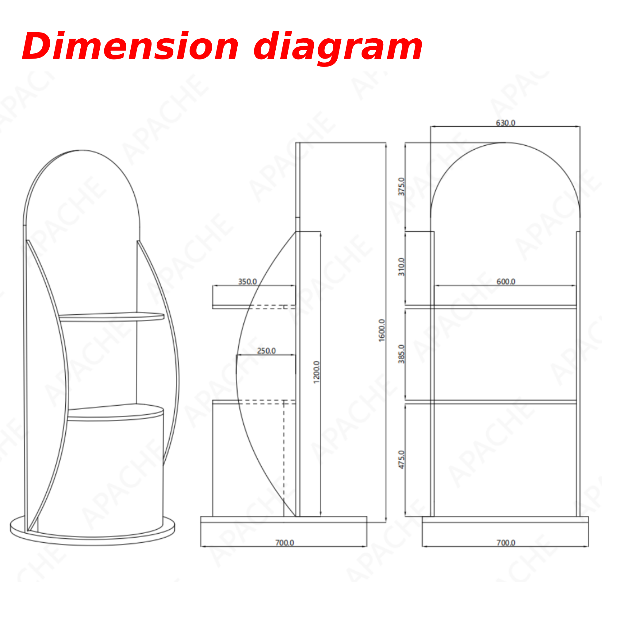Apache Customized Thermos Display Stand for Bottle Retail Shop Shelves for Supermarket for Sports Outdoors Product Store — view 2