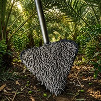 Brosse de nettoyage triangulaire 3 en 1 à long manche en acier inoxydable avec tampon de serpillière remplaçable et brosse à poils durs