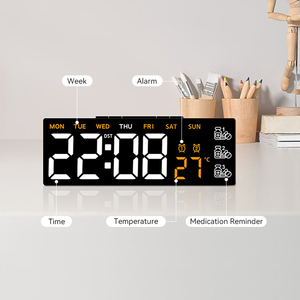 Réveil numérique électronique mini <span class=keywords><strong>pour</strong></span> table de chevet, avec lumière LED décorative de Noël, chargeur et fonction de veilleuse <span class=keywords><strong>pour</strong></span> chambre à coucher, idéal <span class=keywords><strong>pour</strong></span> les personnes âgées - Product Image 3