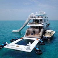 Prix des plateformes de pêche en yacht, piscine flottante gonflable pour la mer et l'océan avec filet anti-méduses