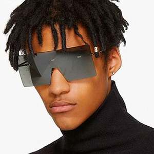 Gafas de Sol Cuadradas Extra Grandes con Logotipo Personalizado, Retro, a la Moda, con Protección UV400, sin Montura, de una Pieza, para Hombre y Mujer - Product Image 4