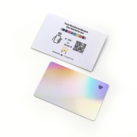 Carte de visite personnalisée en PVC holographique RFID avec gravure laser
