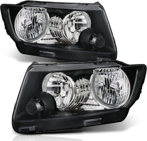 Conjunto de Faros Delanteros Compatibles con Jeep Grand Cherokee 2011-2013 y Compass 2011-2017, Reemplazo de Faros Halógenos Originales / NO COMPATIBLE con HID - Product Image 3