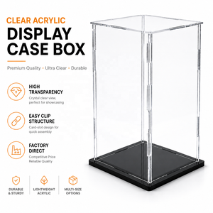 Vitrine en acrylique pour objets de collection, facile à assembler, boîte de présentation transparente en acrylique pour figurines d'action, modèles <span class=keywords><strong>Lego</strong></span>, poupées, jouets - Product Image 3