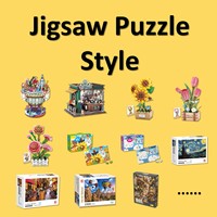 Ensemble de jouets de puzzle DIY 4 en 1 personnalisé, jeu de mémoire, puzzle de correspondance, cartes flash, puzzle éducatif pour enfants, dessins animés, 14 ans et plus