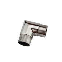 Accessoires de main courante d'escalier ZD acier inoxydable 304 316 vissé fileté connecteur de Tube de coude égal à 90 degrés pour balcon