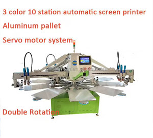 Bạch tuộc quay T-Shirt máy in sử dụng máy in nhãn 3 màu <span class=keywords><strong>10</strong></span> trạm phẳng hoàn toàn tự động lụa Màn hình máy in - Product Image 5