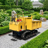 Mini-dumper diesel avec chargeur frontal, dumper chenillé diesel pour le transport de matériaux de terrassement agricole