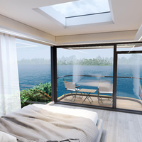 Maison conteneur pliable moderne en acier à faible coût, tente capsule spatiale V6 pour 4-6 personnes, utilisation en parc et villa