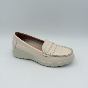 <span class=keywords><strong>Mocasines</strong></span> sin cordones para vestido formal <span class=keywords><strong>de</strong></span> negocios <span class=keywords><strong>de</strong></span> cuero genuino plano antideslizante a la moda para <span class=keywords><strong>mujer</strong></span> - Product Image 3
