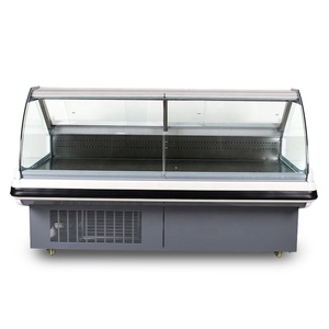 Refrigerador Comercial con Puerta Frontal Abatible para Exhibición de Carne, Congelador con Vidrio Colgante - Product Image 1