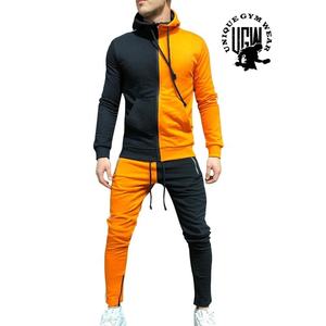 ชุดวอร์มแฟชั่นผู้ชายแบบสองสี ทรงปกติ เสื้อฮู้ดแบบสวมหัว กางเกงจ็อกเกอร์ ชุดออกกำลังกายฤดูหนาว - Product Image 5